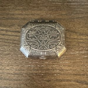 Vintage, silver plated compact